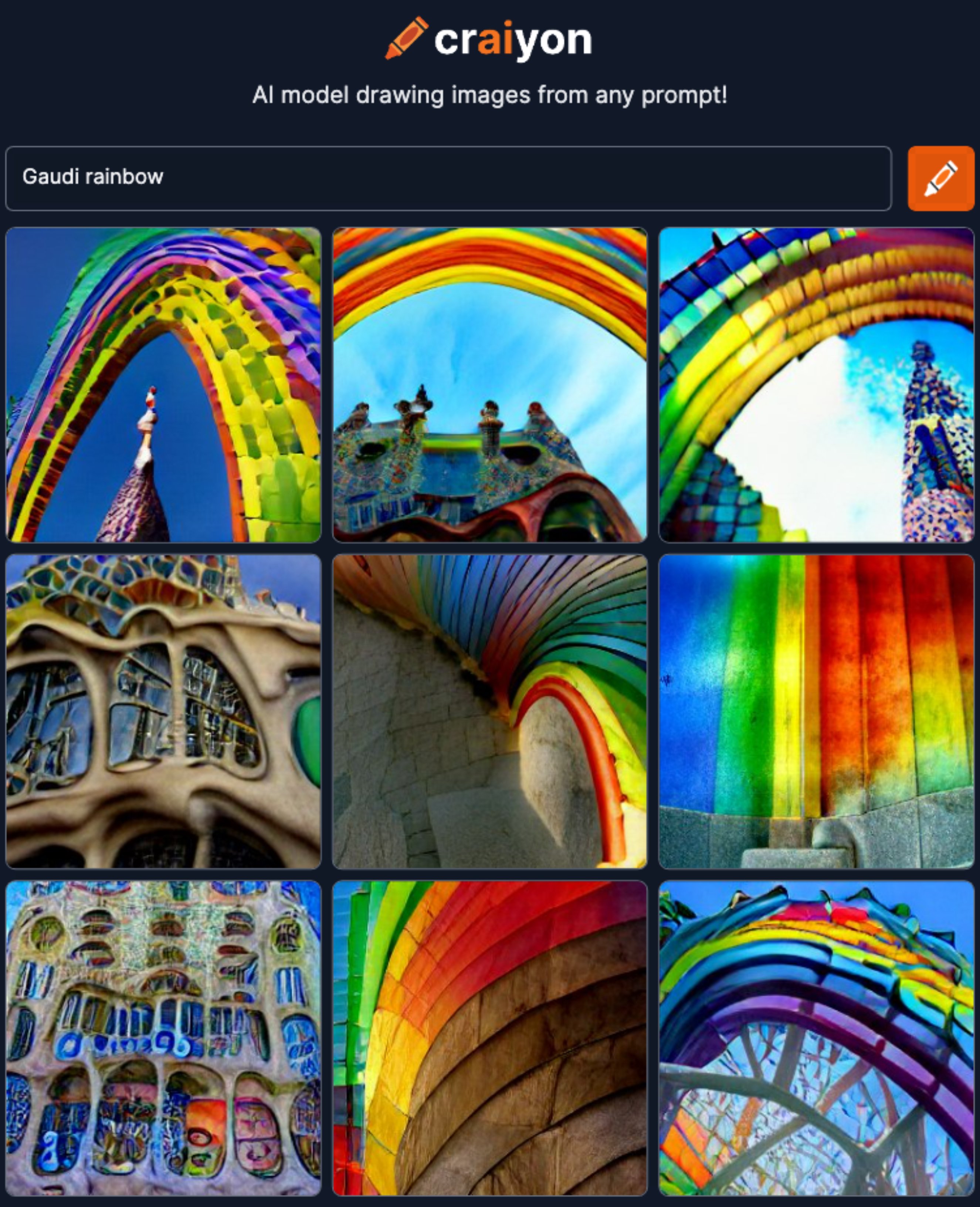 Gaudí rainbow