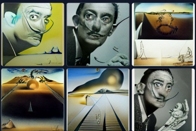 Salvador Dalí saltant