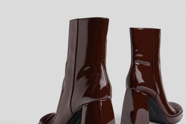 Botins de taló amb plataforma de charol1