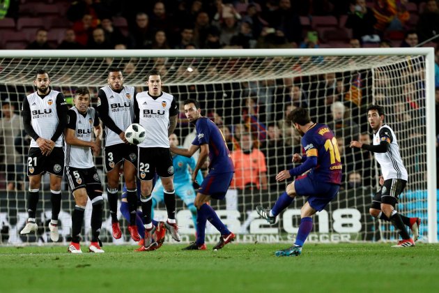 Leo Messi Barça Valencia falta copa rei   EFE