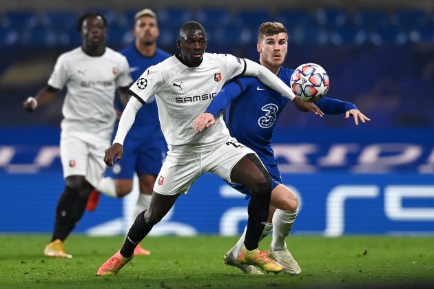 Hamari Traore Timo Werner partido Champions League Stade Rennes Chelsea / Foto: Europa Press