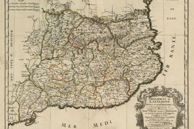 Mapa de las diócesis catalanas (1679). Fuente Cartoteca de Catalunya Mapa de las diócesis catalanas (1679). Fuente Cartoteca de Catalunya