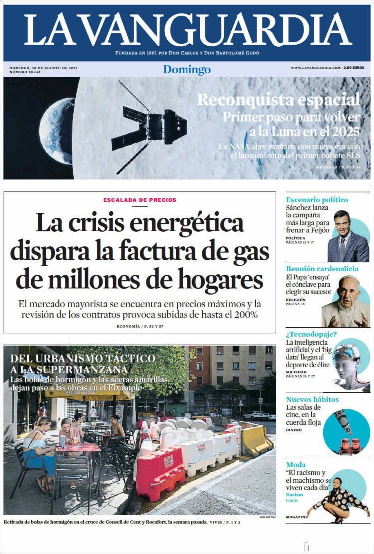 portada la vanguardia 28 agost 2022 portada la vanguardia 28 agost 2022