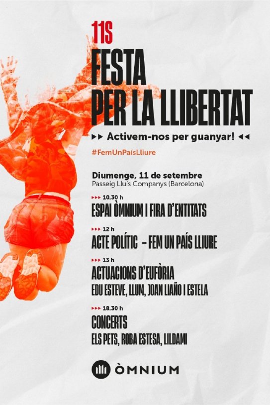 Festa per la llibertat omnium cultural concerts diada 2022 11 setembre