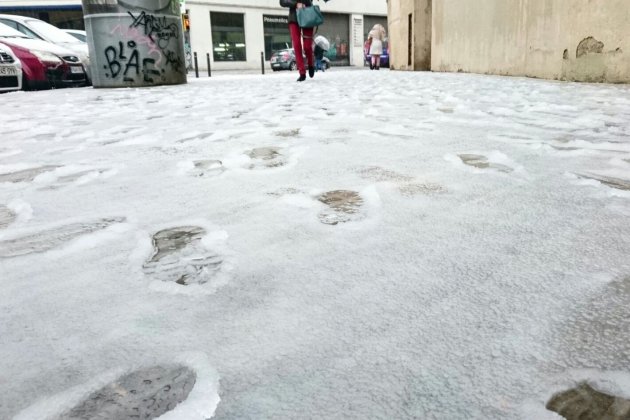 Nevada platja de Nova Icària i del Poblenou - lector Pablo Gómez
