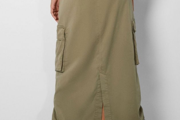 Falda midi cargo parachute1