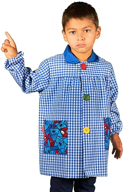 Bata de colegio con bolsillos de Spiderman de Amazon