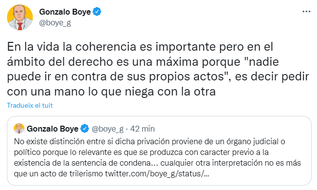 Tuits de Gonzalo Boye