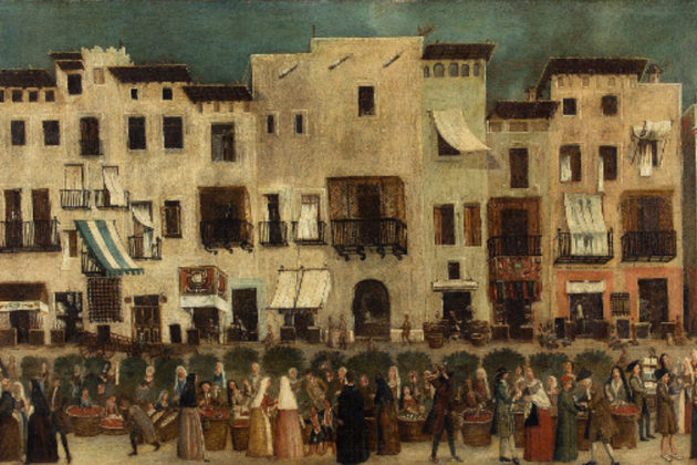 El mercat del Born (circa 1710). Font: MUHBA