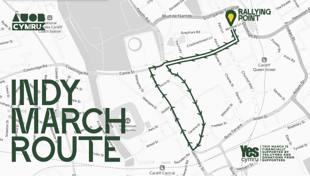 cardiff independence march route
