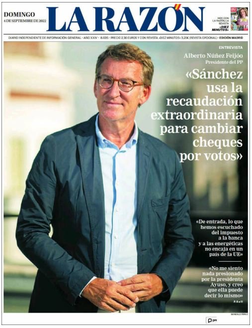 la razon portada 4 setembre