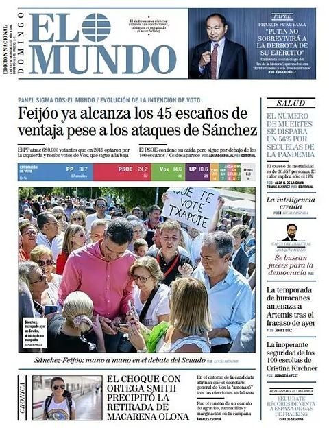 el mundo portada 4 septiembre