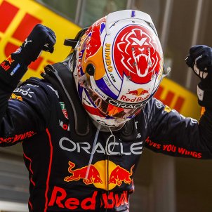 Max Verstappen celebrando victoria GP Paises Bajos / Foto: Sem van der Wal - EFE