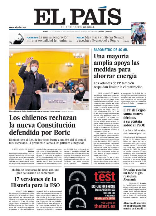 el pais 5 de setembre