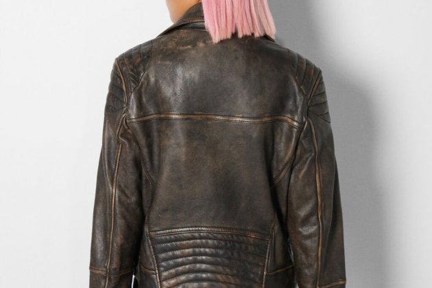 Caçadora biker pell desgastada1