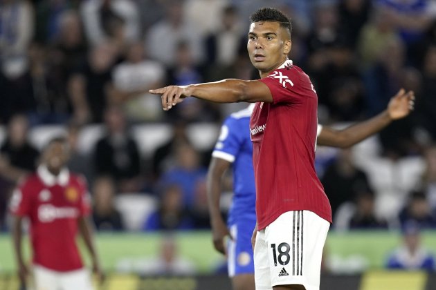Casemiro Manchester United assenyala / Foto: EFE Casemiro Manchester United assenyala / Foto: EFE