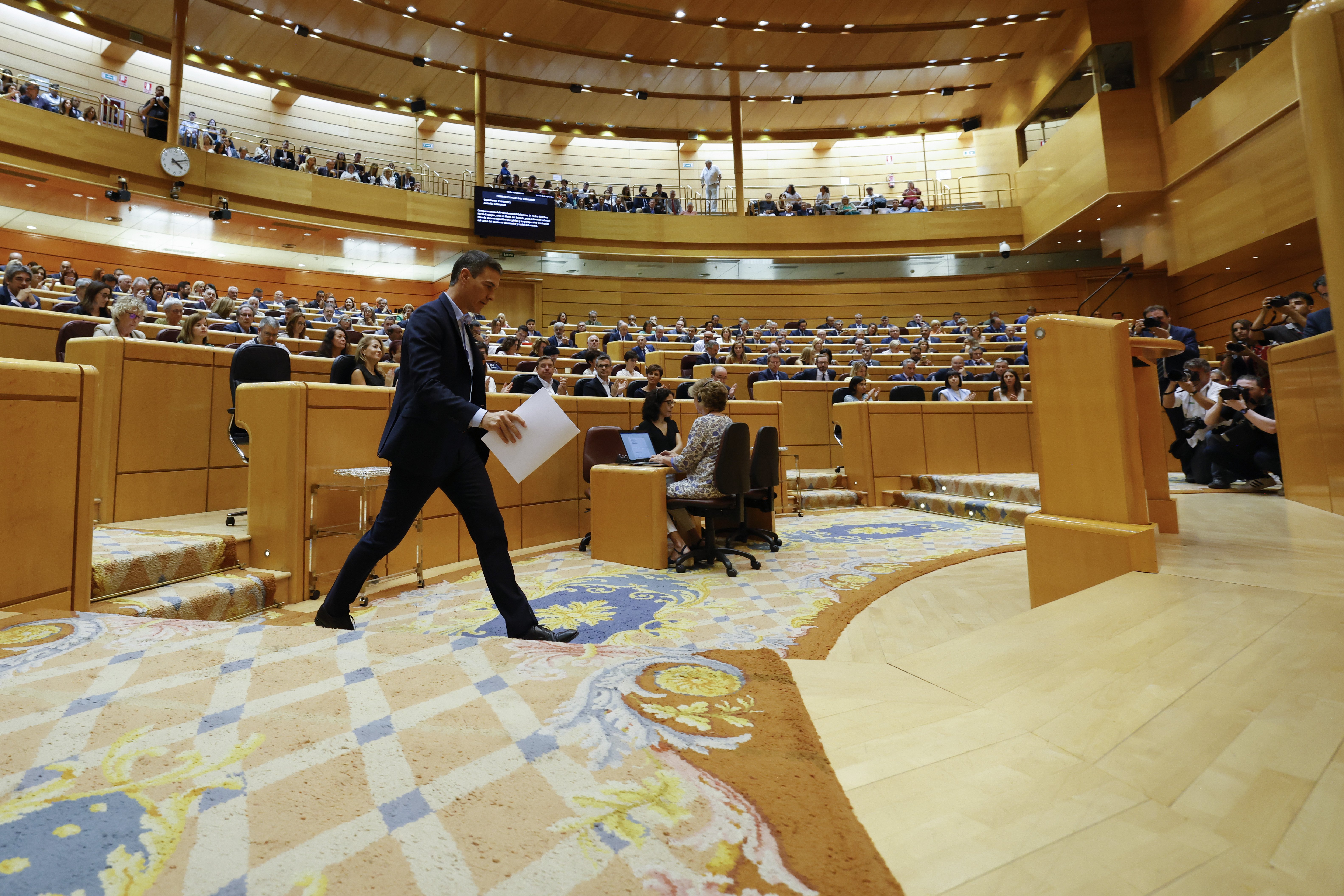 Ple senat Madrid Pedro Sánchez president Govern anant faristol / Foto: Efe