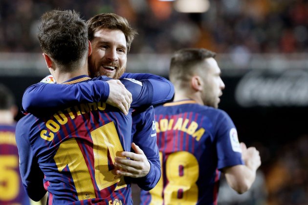Gol Coutinho Valencia Barça Copa Mezcla Messi EFE