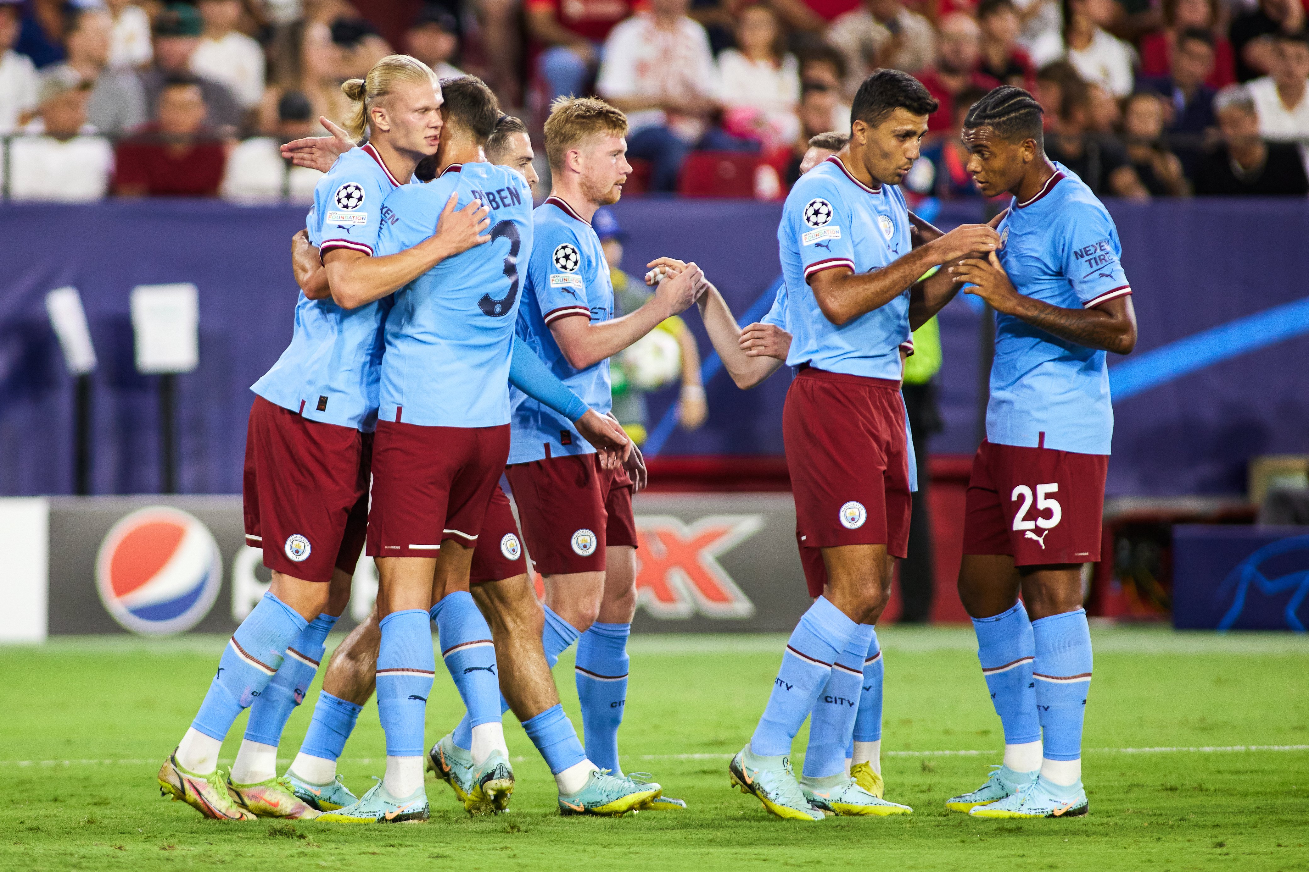 El Manchester City no té pietat d'un Sevilla en caiguda lliure en l'estrena de Champions League (0-4)