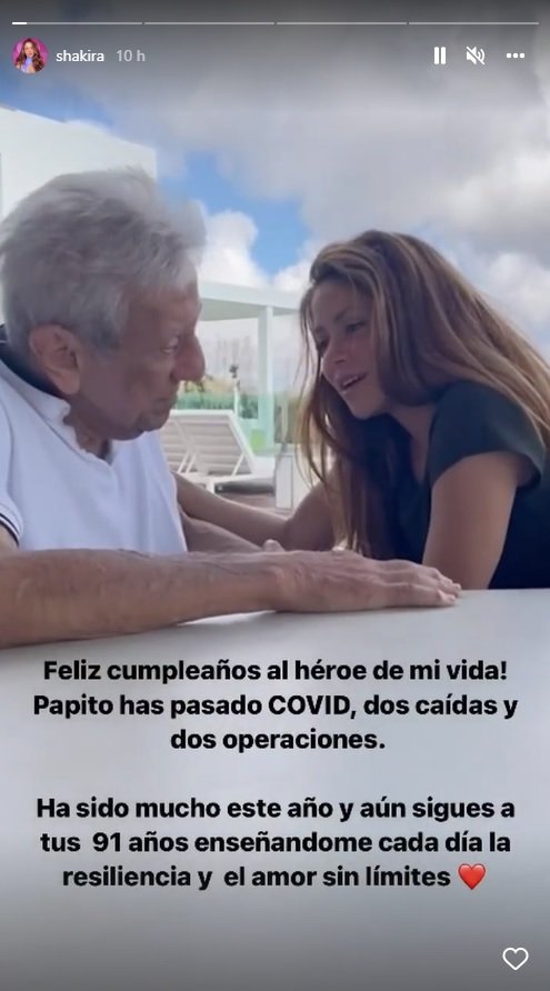 shakira y su padre Instagramn