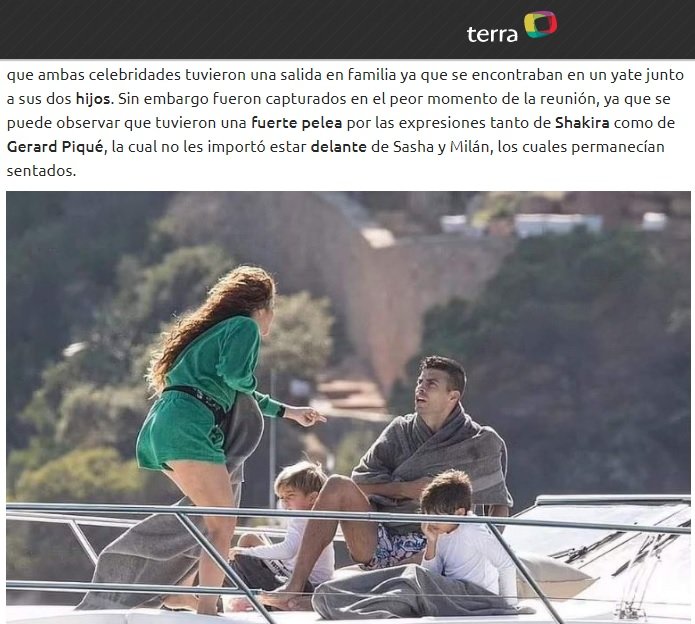 Pique i Shakira, Terra Pique i Shakira, Terra