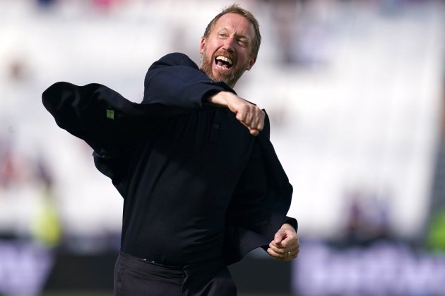 Graham Potter celebrando Brighton / Foto: Europa Press Graham Potter celebrando Brighton / Foto: Europa Press
