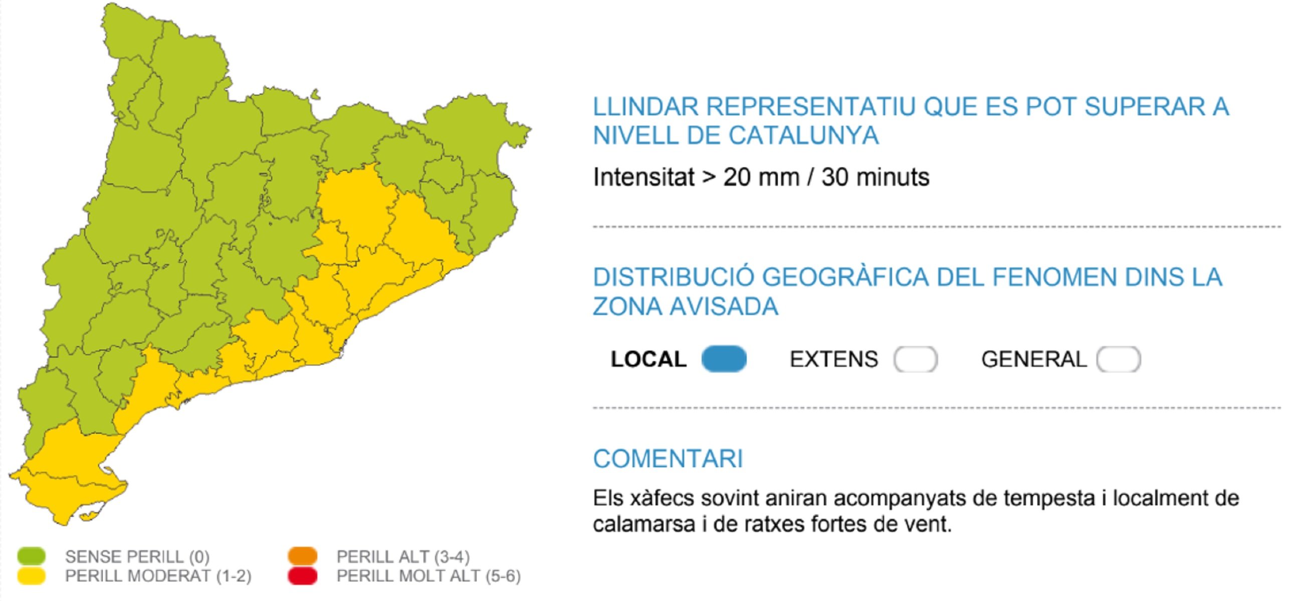 Alerta fuertes lluvias y tormentas en Catalunya / Meteocat