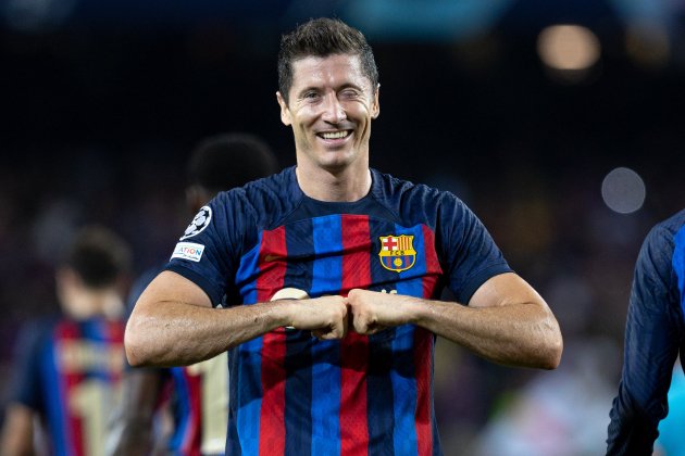 Robert Lewandowski celebrando gol Barca Viktoria Pilsen / Foto: Europa Press Robert Lewandowski celebrando gol Barca Viktoria Pilsen / Foto: Europa Press