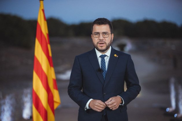 Pere Aragonès discurs Diada 2022 Empúries / Arnau Carbonell