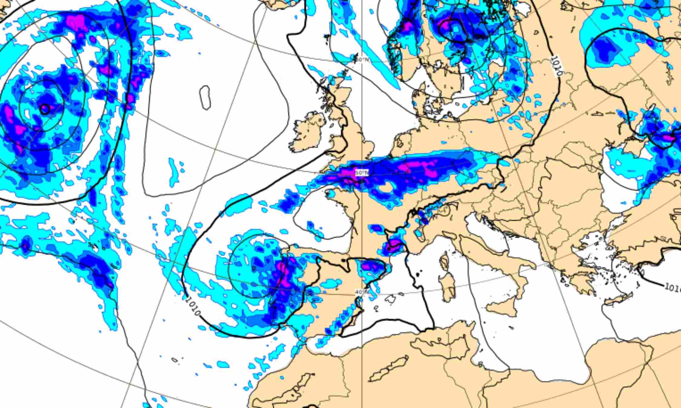 El proper dimarts, 13 de setembre, cauran ruixats i fortes tempestes a tota Catalunya / ECMWF