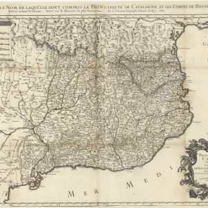 Mapa de Catalunya. 1674. Font Bibliothèque Nationale de France