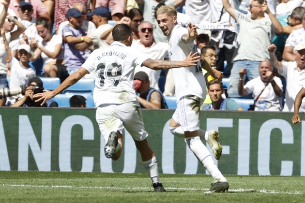 Fede Valverde Dani Ceballos celebracion gol Reial Madrid Mallorca / Foto: EFE