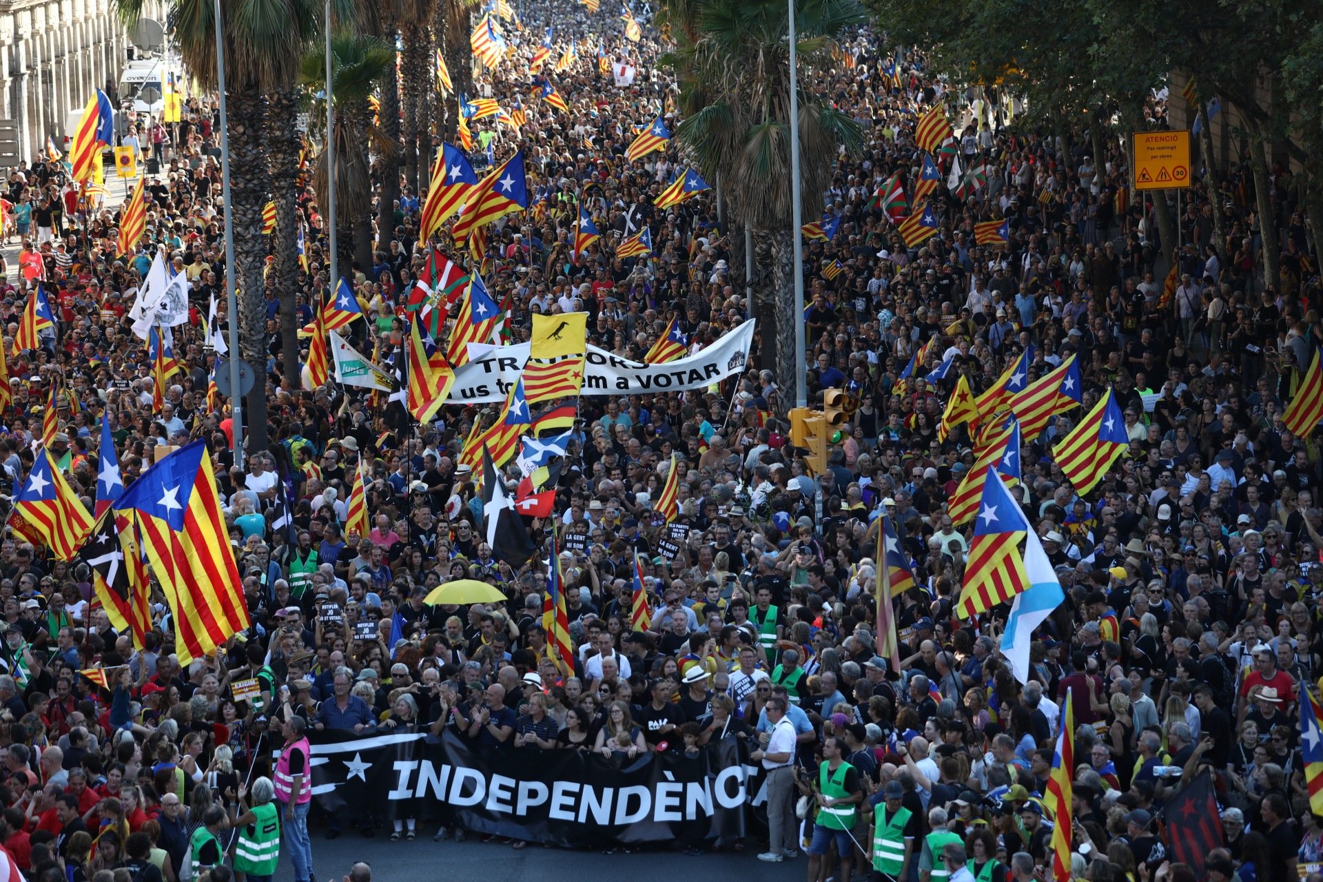 The Barcelona police figures for the Diada 2022 march turnout don't make sense