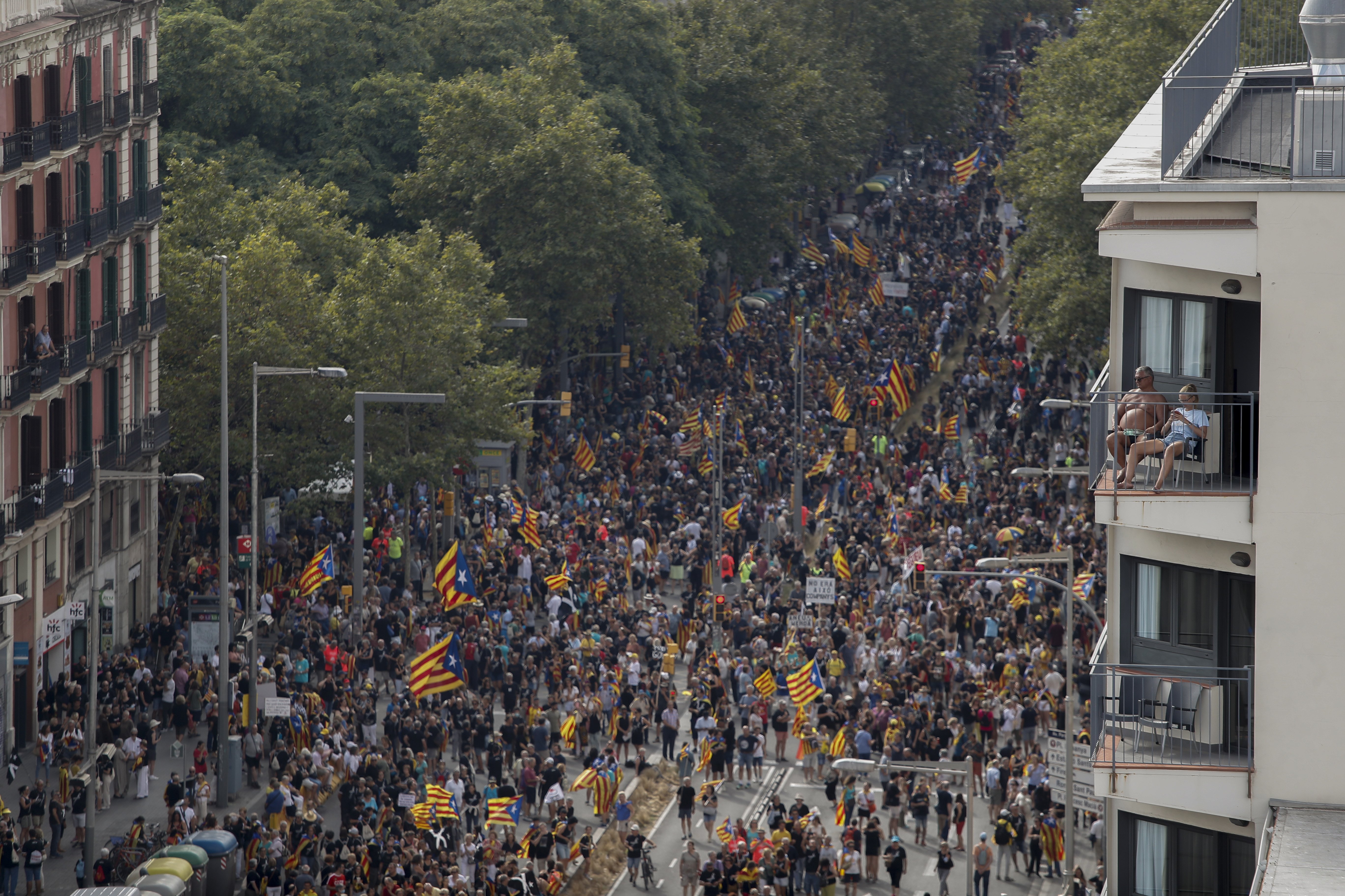 Las mejores fotos aéreas de la Diada 2022 en Catalunya