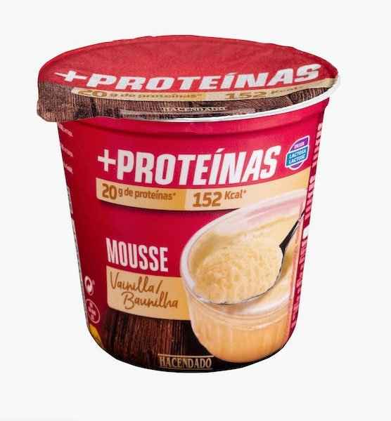 Mousse +Proteínas sabor vainilla de Hacendado