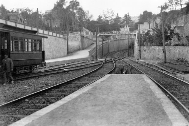 La tragèdia del tren de Sarrià. Estació de Sarrià (1920). Font Ferrocarrils de la Generalitat