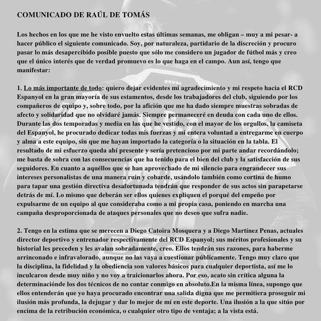 Comunicado RDT 1 Comunicado RDT 1
