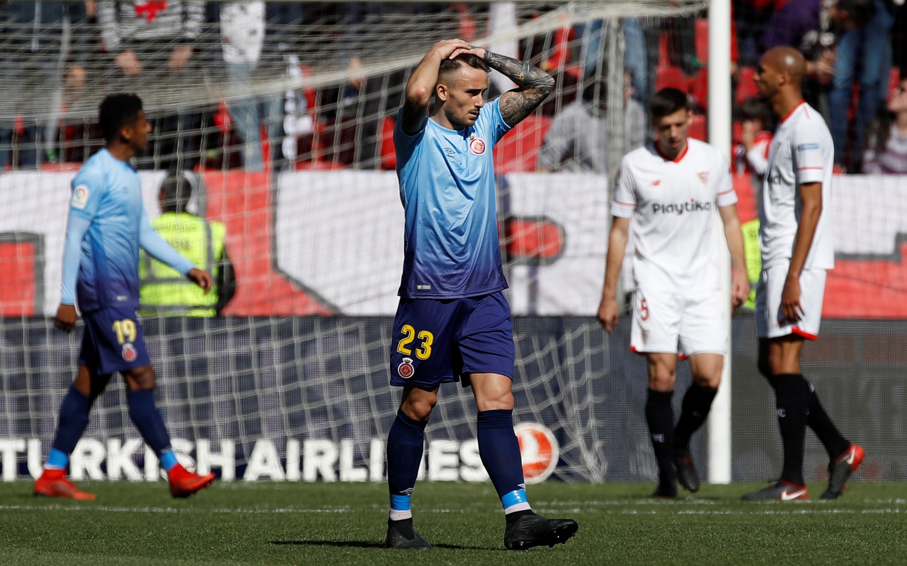 El Girona echa de menos a Stuani en Sevilla (1-0)