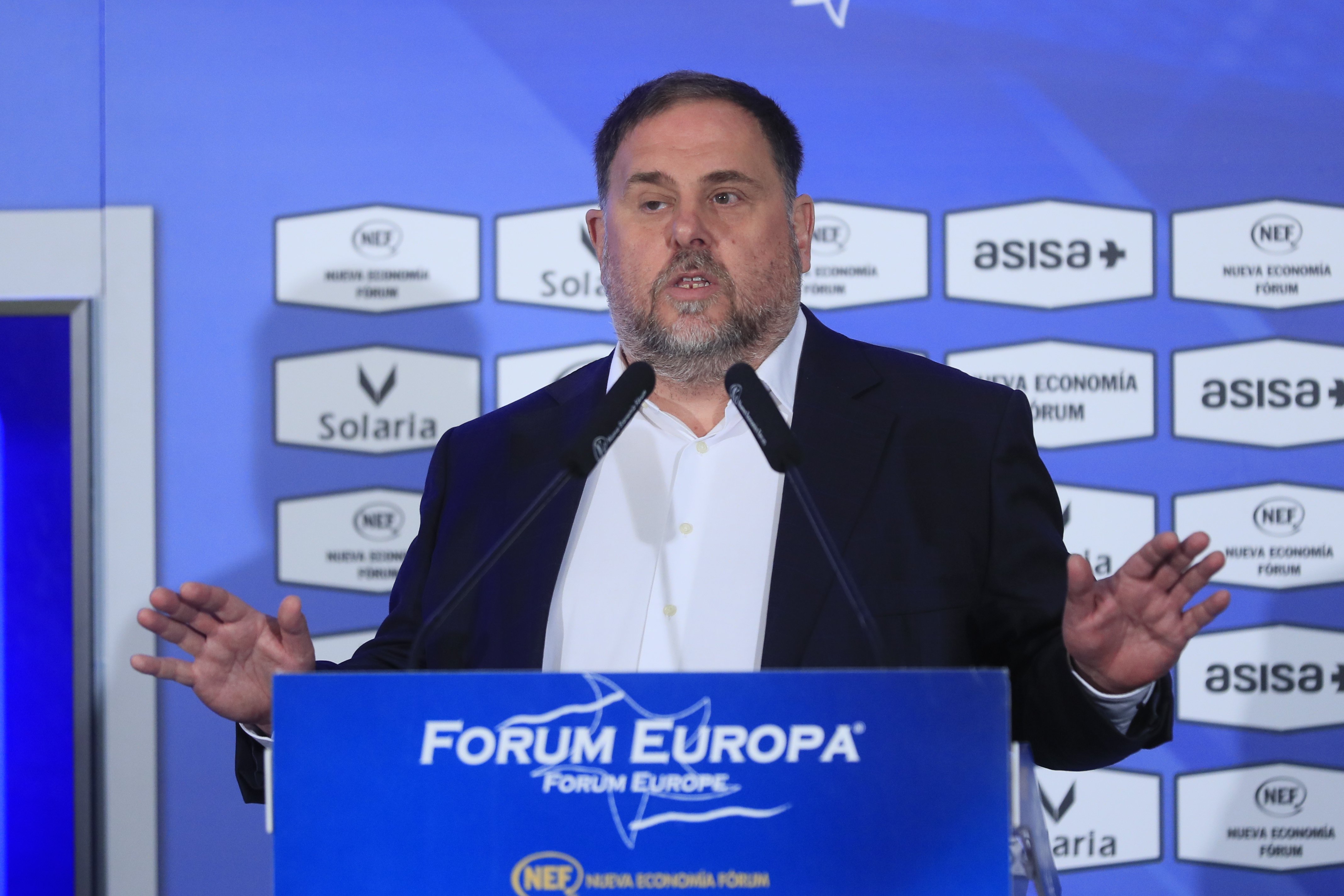 Junqueras reniega desde Madrid de los plazos de la ANC para levantar la DUI: "No es cuestión de tiempo"