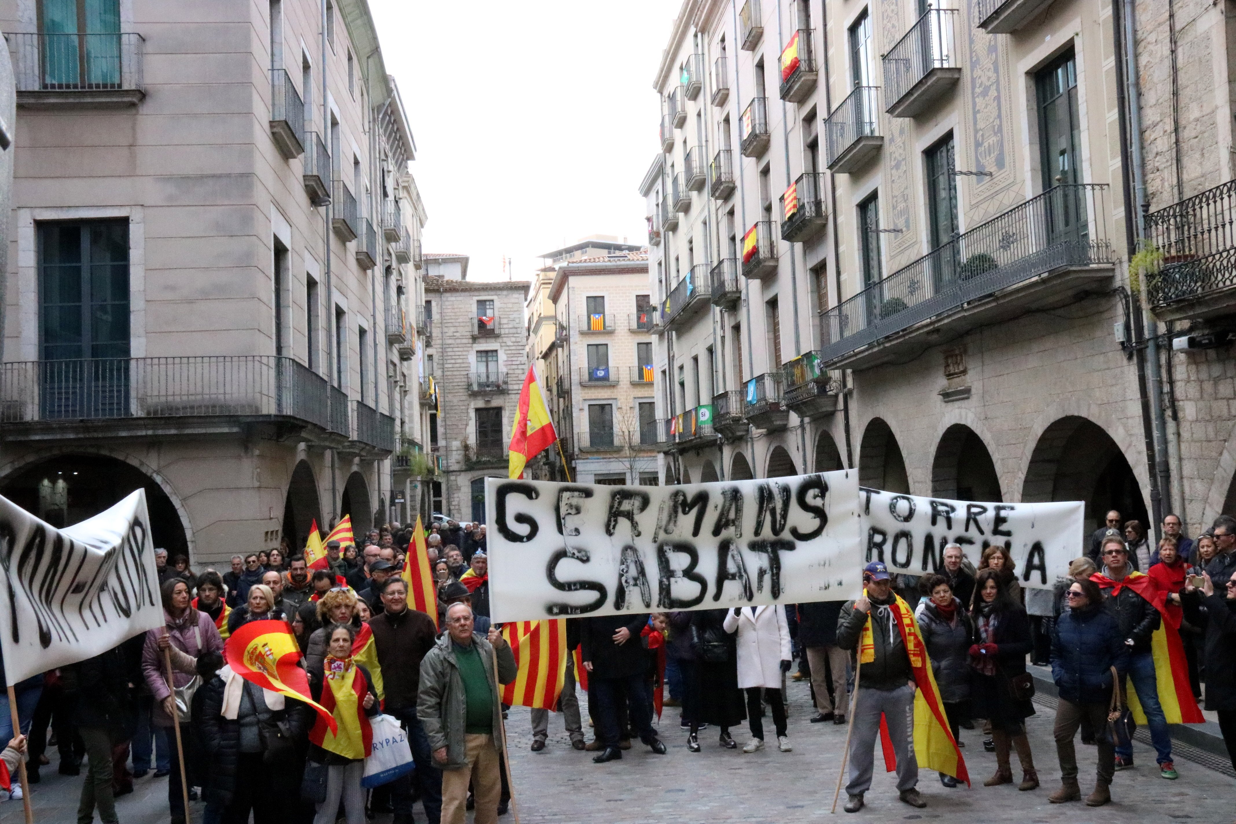 Manifestación españolista en Girona