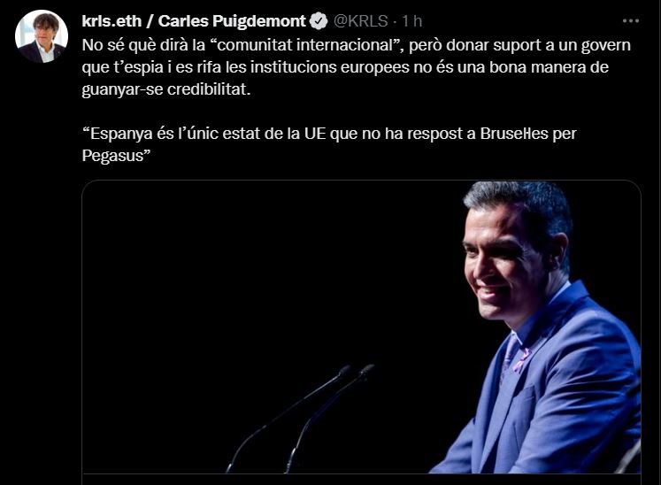 Puigdemont twitter Puigdemont twitter