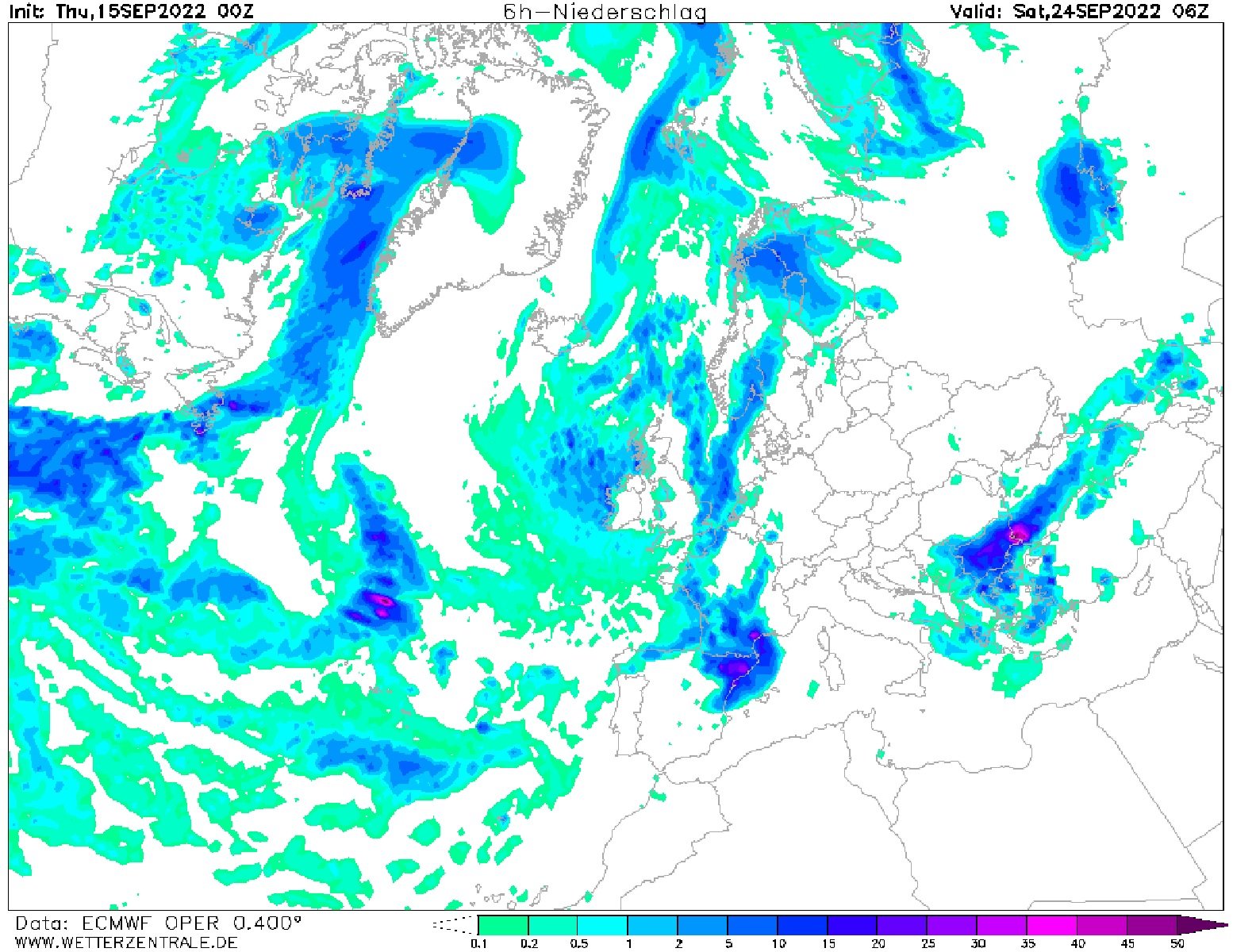 Lloverá a Mercè 2022 Barcelona Catalunya ECMWF Wetterzentrale