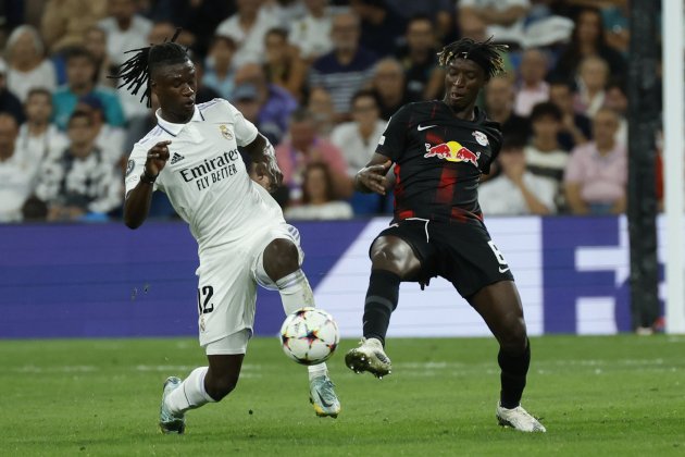 Camavinga Simakan Real Madrid Leipzig Champions / Foto: EFE Camavinga Simakan Real Madrid Leipzig Champions / Foto: EFE