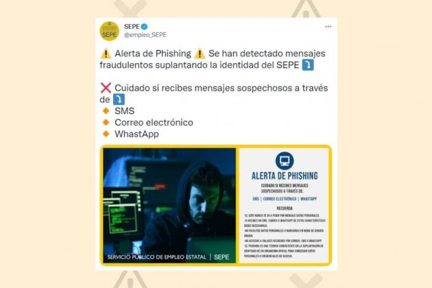 Alerta publicada por el SEPE