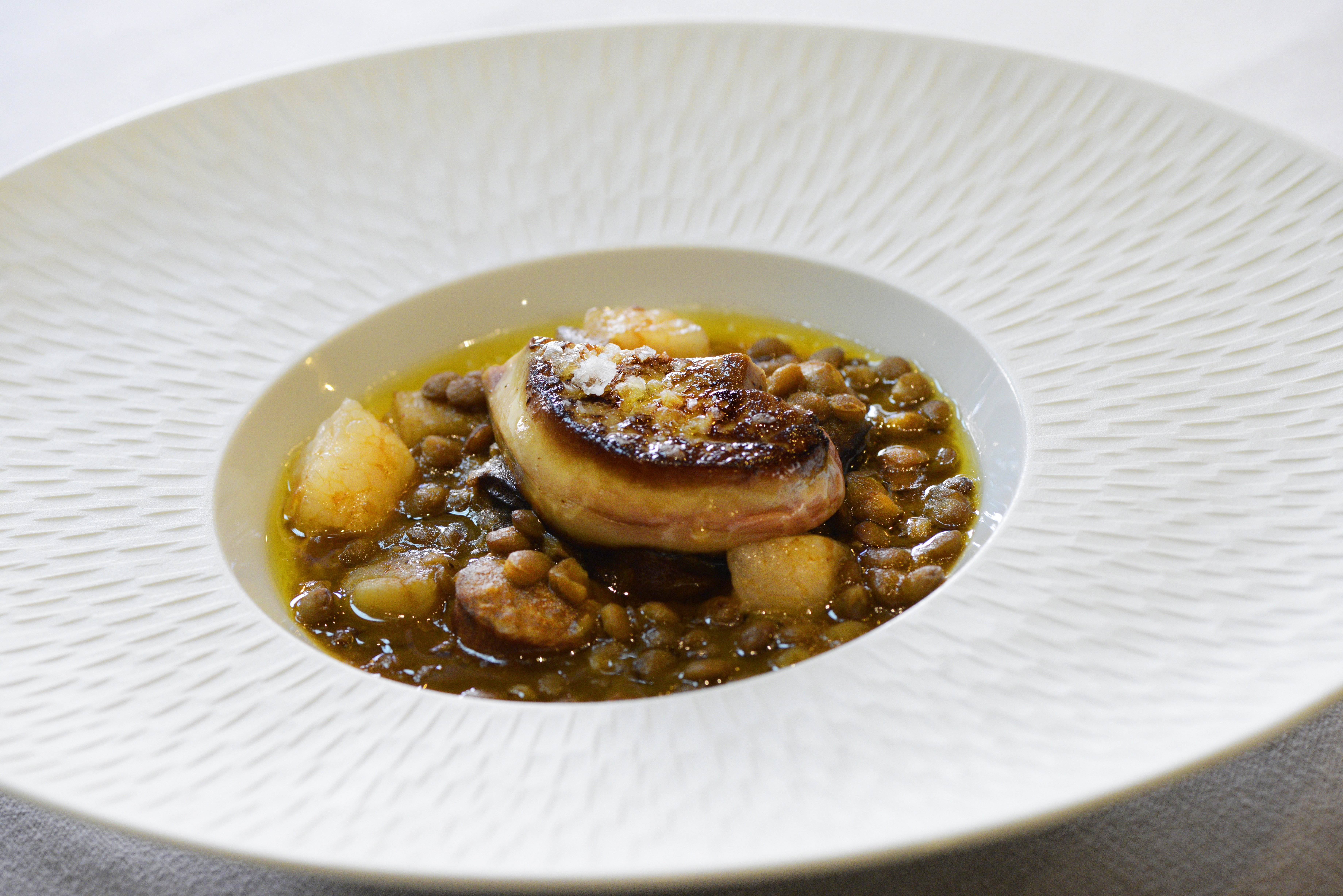 Catalan classics: lentils with foie gras