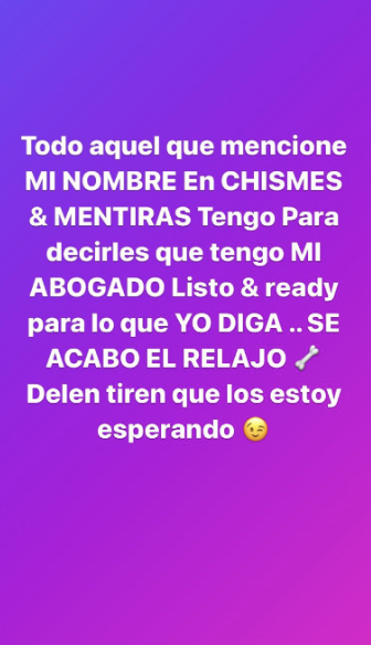 Instastorie de Yailin Instastorie de Yailin