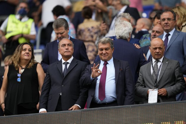 Joan Laporta palco Barça / Foto: EFE