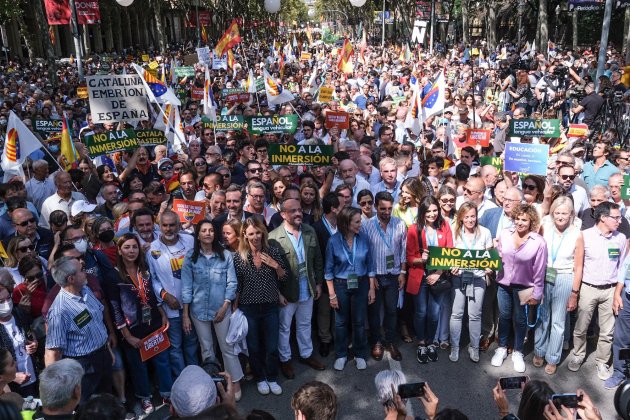 Manifestació escuela de todos, amb l'assitencia de dirigents politics Carlos Baglietto