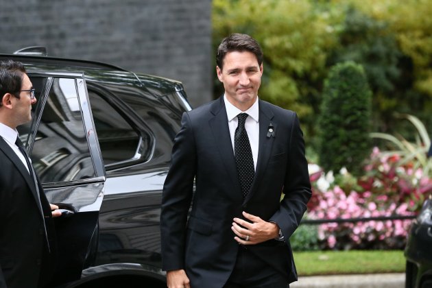 Justin Trudeau, president del Canada, arriba a Londres per l'enterrament d'Elisabet II efe
