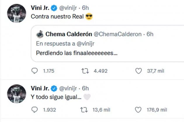Vinicius tweets Atletico